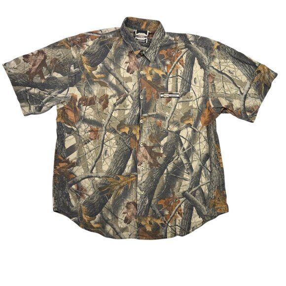 Winchester Supreme Shirt Mens XL Realtree Hardwoods Camo Hunting Green Brown - Picture 1 of 10